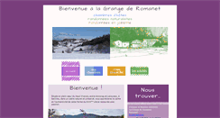 Desktop Screenshot of lagrangederomanet.fr